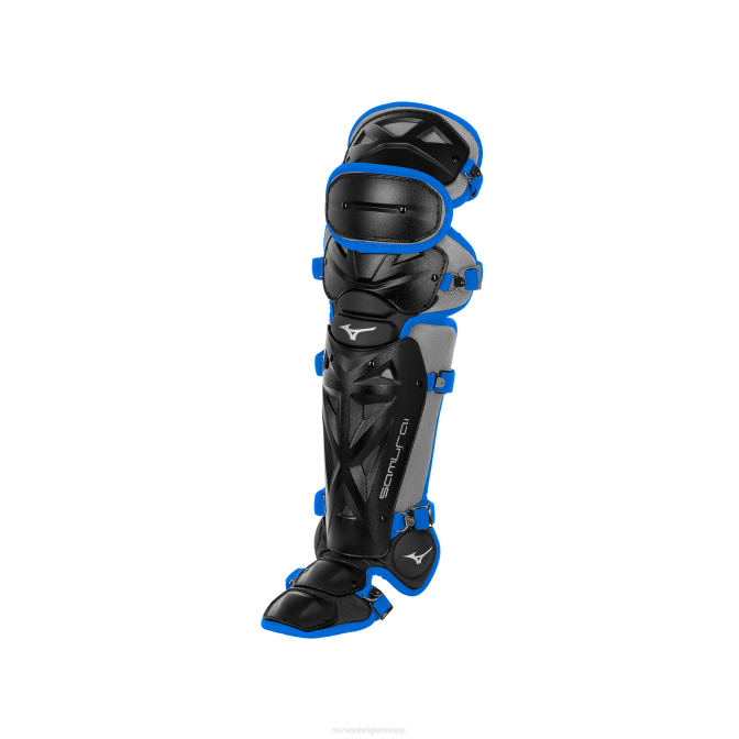 Mizuno samurai honkbal scheenbeschermers 14,5" jeugd accessoires zwart-koninklijk(9052) VZJP1106