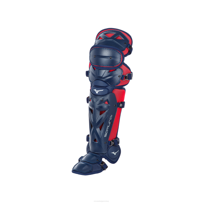 Mizuno samurai honkbal scheenbeschermers 15.5" uniseks accessoires marine-rood(5110) VZJP921