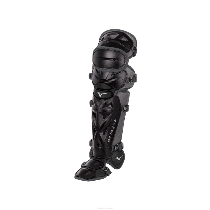 Mizuno samurai honkbal scheenbeschermers 15.5" uniseks accessoires zwart-grijs(9091) VZJP920