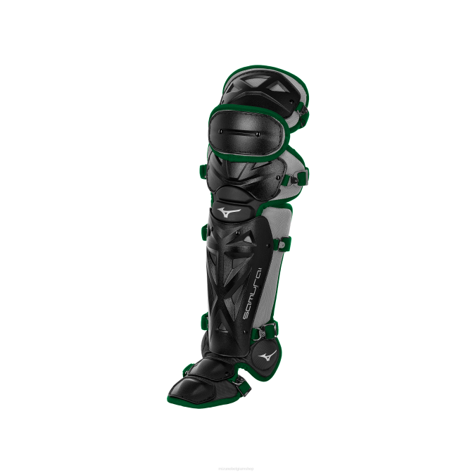 Mizuno samurai honkbal scheenbeschermers 16.5" uniseks accessoires zwarte Woud VZJP967