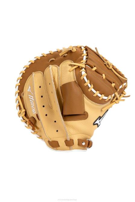 Mizuno franchise serie baseball catcher's handschoen 33,5" uniseks accessoires geelbruin(f878) VZJP676