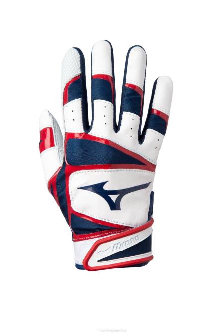 Mizuno B-303 honkbal slaghandschoen uniseks accessoires marine-rood(5110) VZJP623