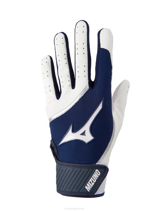 Mizuno mvp honkbal slaghandschoen jeugd accessoires wit-marine (0051) VZJP627