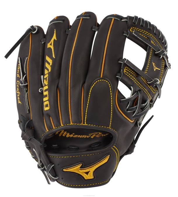 Mizuno pro infield honkbalhandschoen 11,5" ondiepe zak uniseks accessoires zwart (rg90) VZJP801