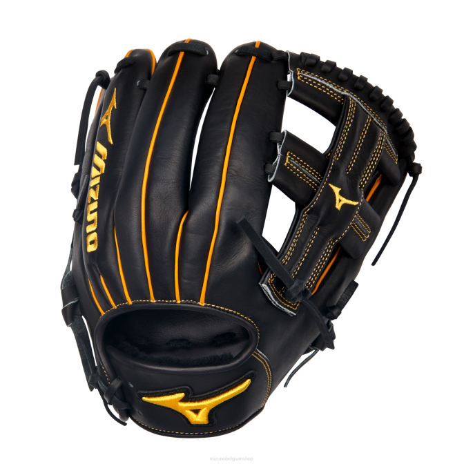 Mizuno pro select infield baseballhandschoen 11,75"-normale zak uniseks accessoires zwart-goud (r974) VZJP595
