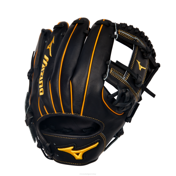 Mizuno pro select infield honkbalhandschoen 11,5" ondiepe zak uniseks accessoires zwart-goud (r974) VZJP555