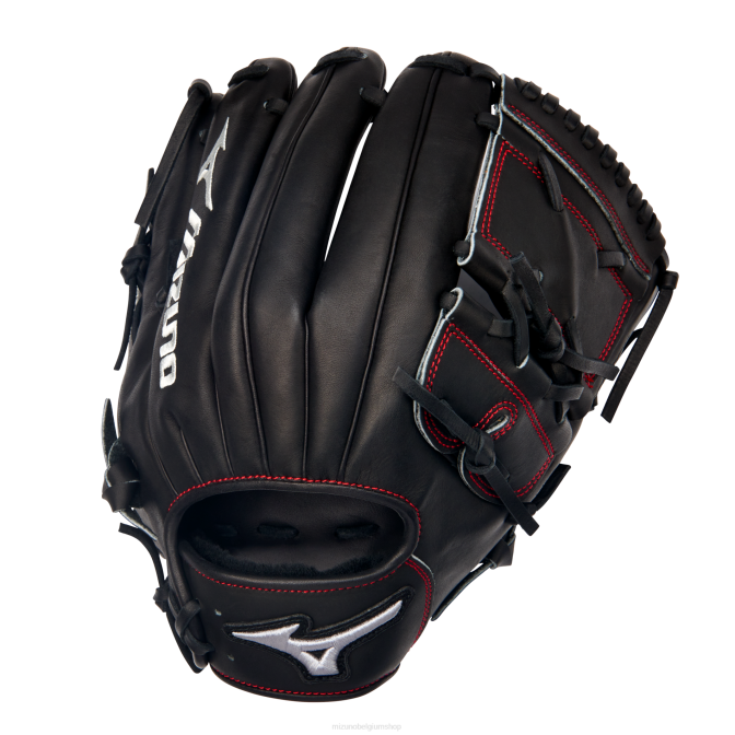Mizuno pro select pitcher honkbalhandschoen 30 cm diepe zak uniseks accessoires zwart-rood(r901) VZJP598