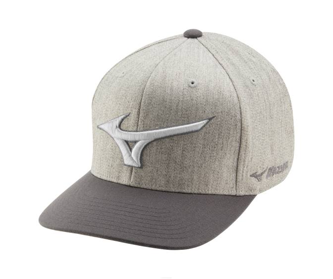 Mizuno diamanten snapback hoed uniseks accessoires grijs gemêleerd(9595) VZJP1127