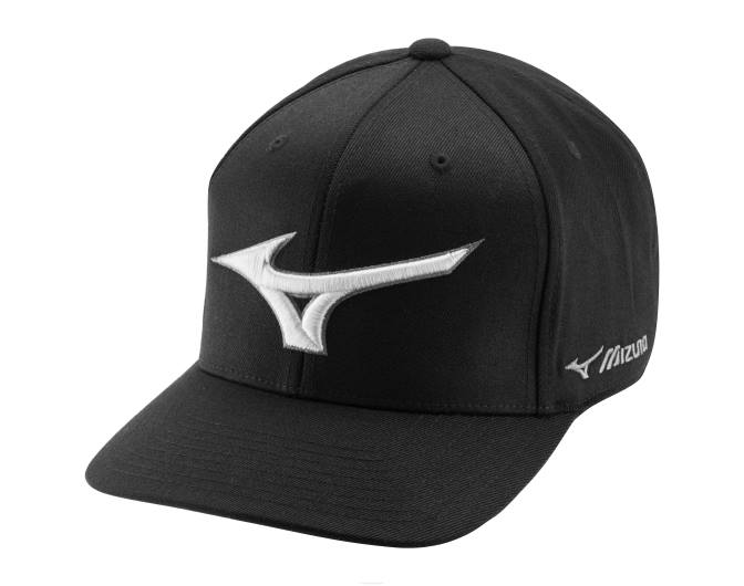 Mizuno diamanten snapback hoed uniseks accessoires zwart(9090) VZJP1123