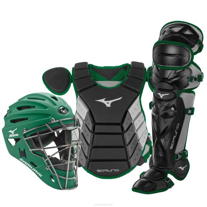 Mizuno samurai 16" baseball boxed catcher's gear set uniseks accessoires zwarte Woud VZJP956
