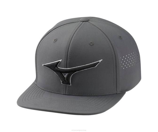 Mizuno tour platte snapback golfhoed uniseks accessoires donkerhoutskool(9494) VZJP431