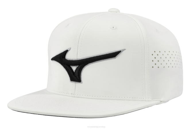 Mizuno tour platte snapback golfhoed uniseks accessoires wit-zwart(0090) VZJP427