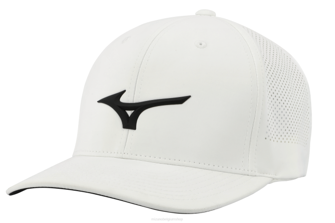 Mizuno tour vent verstelbare golfhoed uniseks accessoires wit-zwart(0090) VZJP422