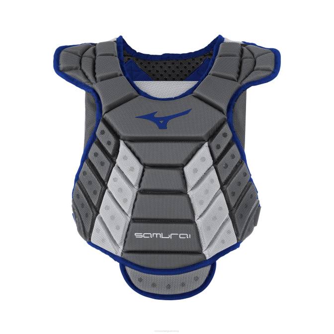 Mizuno samurai fastpitch softbal borstbeschermer 14'' vrouwen accessoires grijs-navy VZJP1806