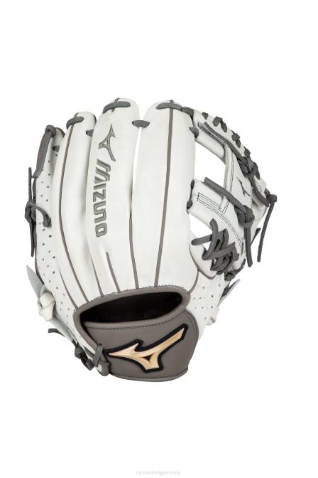 Mizuno prime elite infield/pitcher fastpitch softbalhandschoen 11.75" uniseks accessoires wit-grijs (r091) VZJP1708
