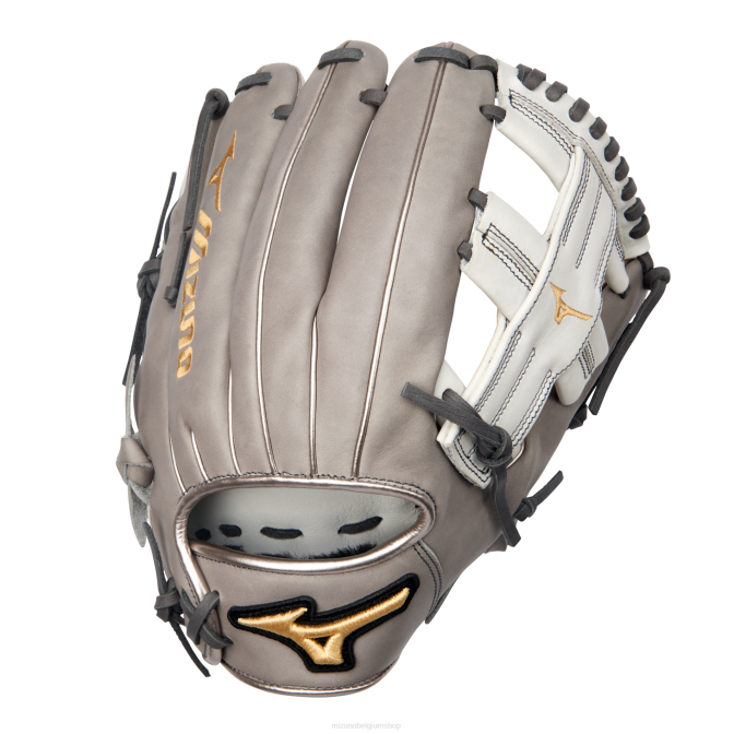Mizuno pro select fastpitch softbalhandschoen 11.75" uniseks accessoires grijs-wit(f730) VZJP1650