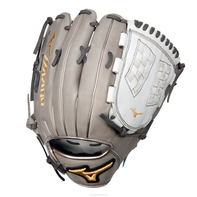 Mizuno pro select fastpitch softbalhandschoen 12,5" uniseks accessoires grijs-wit(r730) VZJP1649