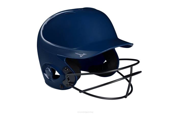 Mizuno MVP-serie solide slaghelm met fastpitch softbalmasker uniseks accessoires marine (5151) VZJP1714
