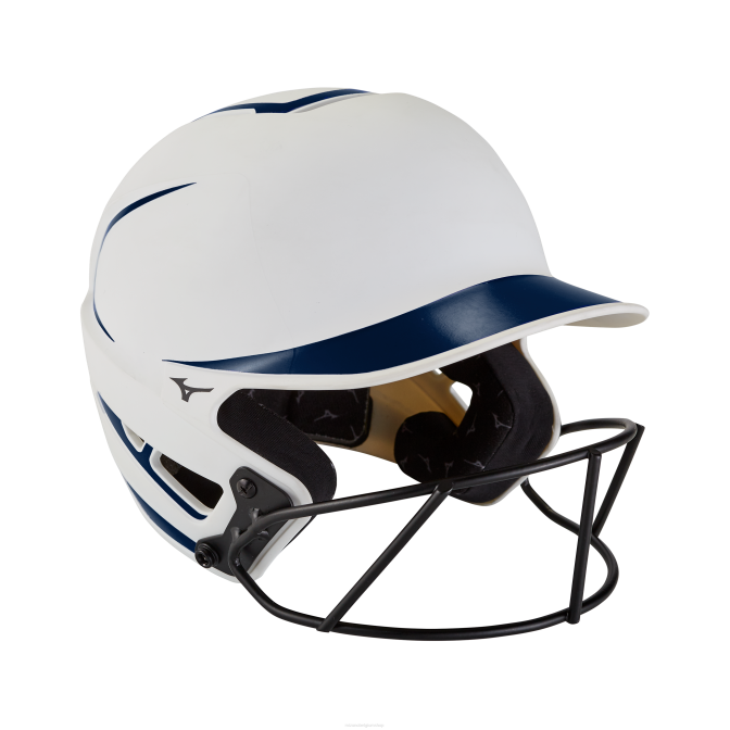 Mizuno f6 fastpitch softbal slaghelm jeugd accessoires wit-marine (0051) VZJP1778