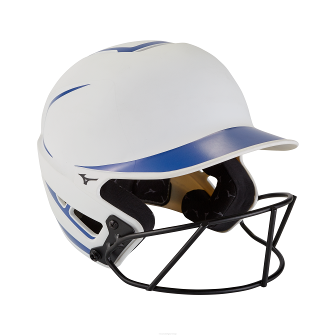 Mizuno f6 fastpitch softbal slaghelm uniseks accessoires wit-koninklijk(0052) VZJP1815