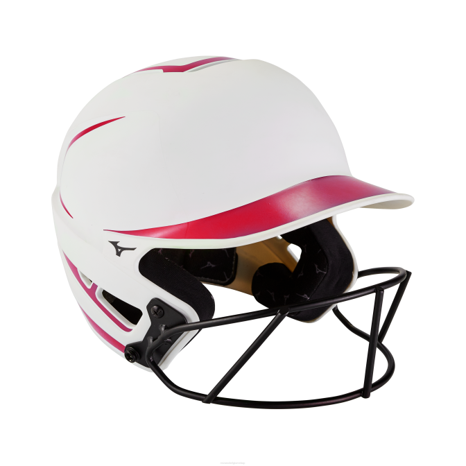 Mizuno f6 fastpitch softbal slaghelm uniseks accessoires wit-rood(0010) VZJP1810
