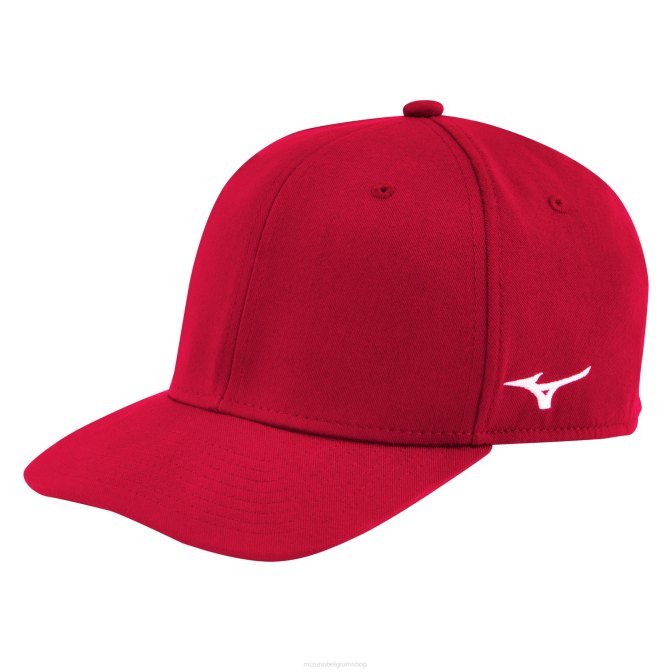 Mizuno getailleerde pro hoed uniseks accessoires rood(1010) VZJP533