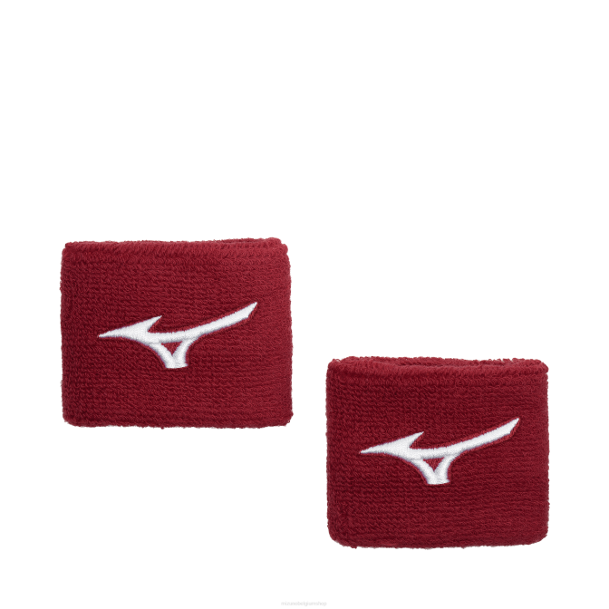 Mizuno 2 inch polsbandjes g2 uniseks accessoires rood(1010) VZJP764