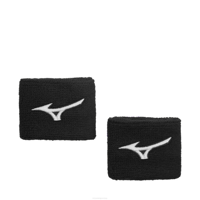 Mizuno 2 inch polsbandjes g2 uniseks accessoires zwart(9090) VZJP763