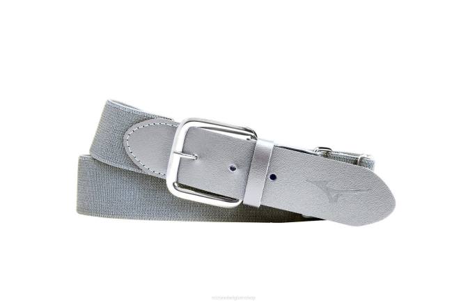 Mizuno klassieke elastische riem uniseks accessoires grijs(9191) VZJP725