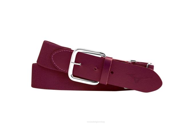 Mizuno klassieke elastische riem uniseks accessoires kardinaal(1212) VZJP717