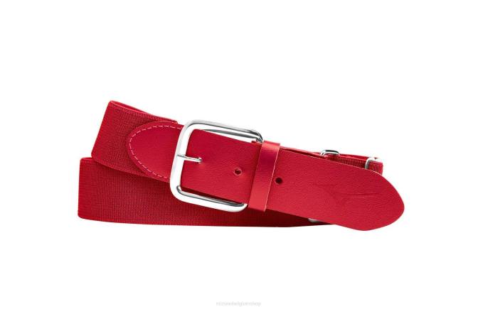 Mizuno klassieke elastische riem uniseks accessoires rood(1010) VZJP716