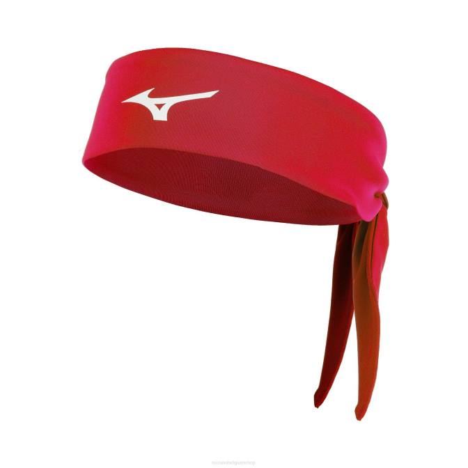 Mizuno geknoopte hoofdband uniseks accessoires rood(1010) VZJP2609