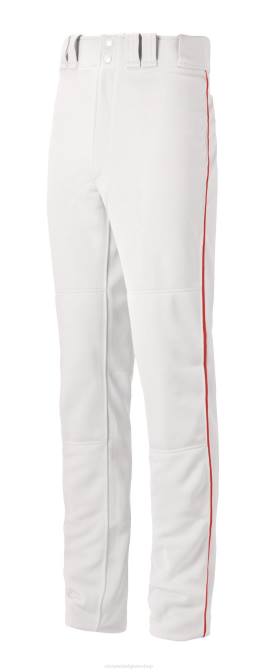 Mizuno Premier Pro honkbalbroek met biezen g2 jeugd kleding wit-rood(0010) VZJP1193