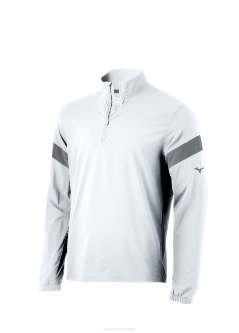 Mizuno slagjack met lange mouwen jeugd kleding wit-tint(009i) VZJP1477
