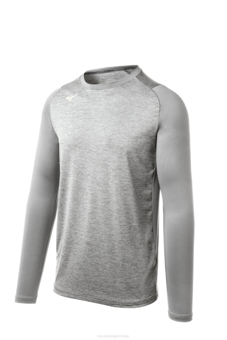 Mizuno alfa-stretch mouw jeugd kleding grijs(9191) VZJP1490