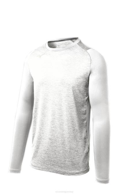 Mizuno alfa-stretch mouw jeugd kleding wit(0000) VZJP1485