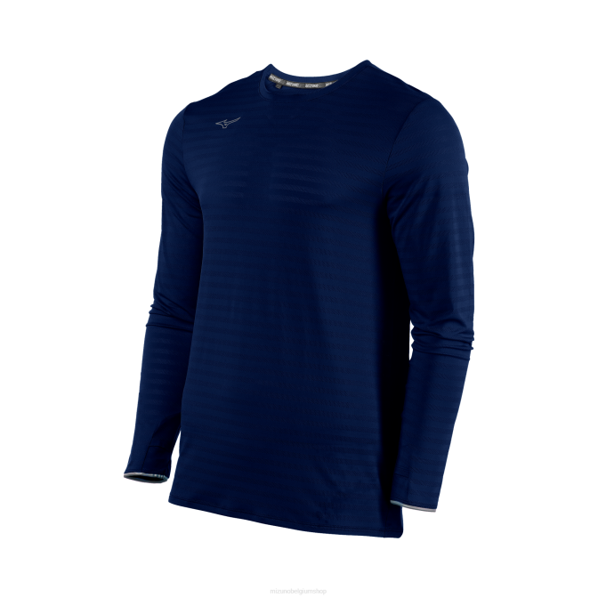 Mizuno atletische eco lange mouw Heren kleding marine (5151) VZJP1445