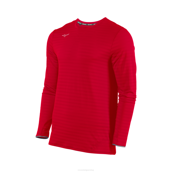 Mizuno atletische eco lange mouw Heren kleding rood(1010) VZJP1444