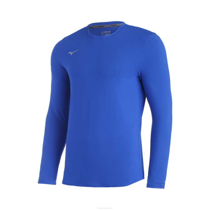 Mizuno comp diamant crew met lange mouwen jeugd kleding koninklijk(5252) VZJP1597