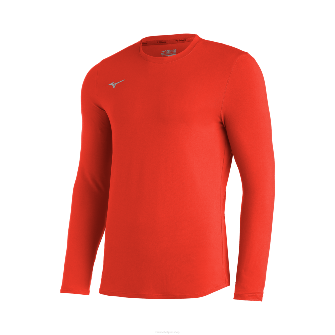 Mizuno comp diamant crew met lange mouwen jeugd kleding oranje(2020) VZJP1594