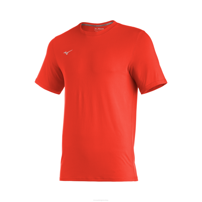 Mizuno comp diamond korte mouwen crew jeugd kleding oranje(2020) VZJP1540