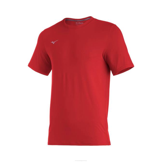 Mizuno comp diamond korte mouwen crew uniseks kleding rood(1010) VZJP1493