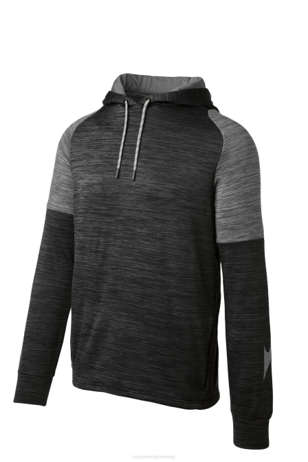 Mizuno snelheid hoodie jeugd kleding zwarte kap(909i) VZJP2451