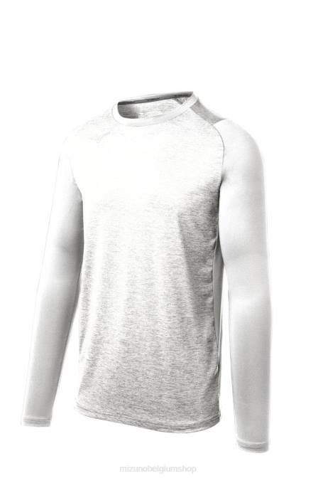 Mizuno alfa-stretch mouw uniseks kleding wit(0000) VZJP2748