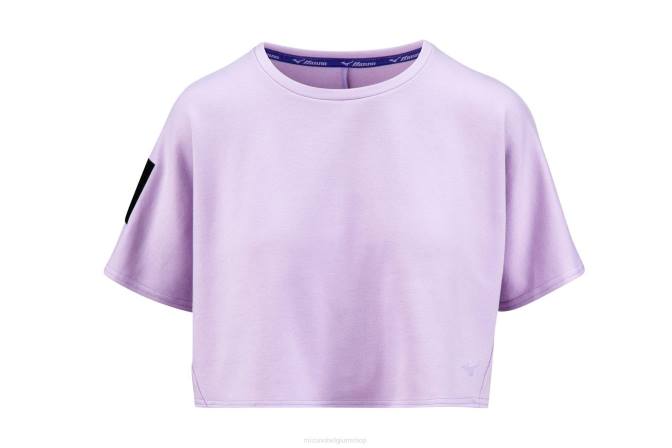 Mizuno ronda rousey kata crop tee vrouwen kleding altviool (6j6j) VZJP2738