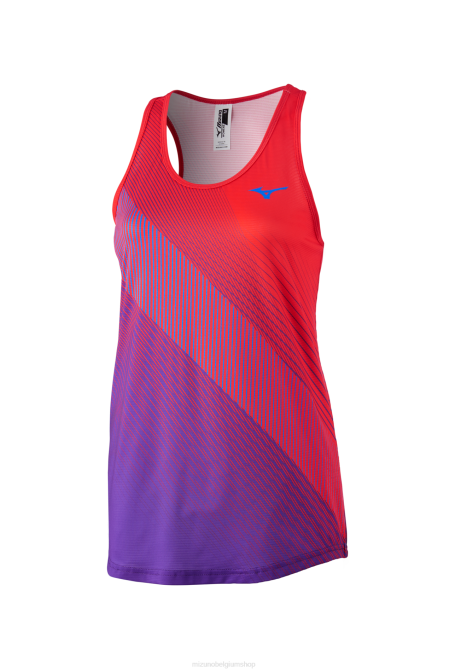 Mizuno afdrukbare lopende tank vrouwen kleding diepblauw(pr41) VZJP233