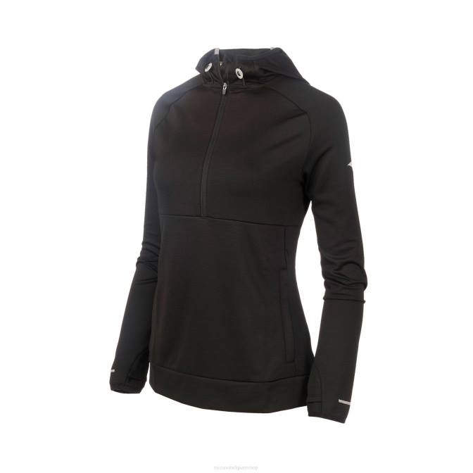 Mizuno oneindig lopende hoody vrouwen kleding zwart(9090) VZJP218