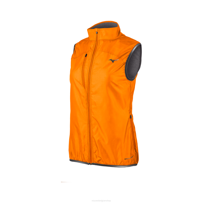 Mizuno adem thermo fz hardloopvest vrouwen kleding oranjevlam(2121) VZJP2580