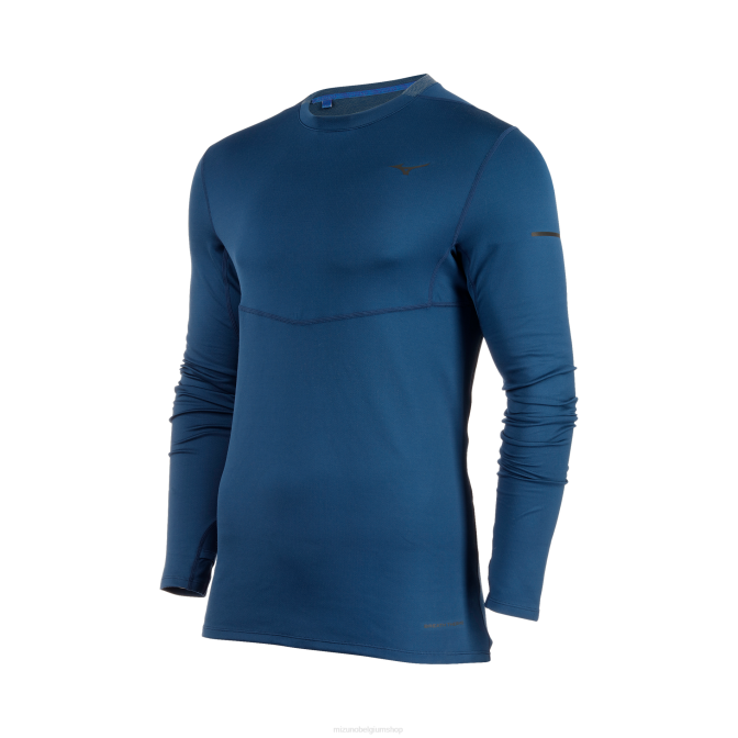 Mizuno adem thermo running lange mouw Heren kleding vlagblauw(5d5d) VZJP293
