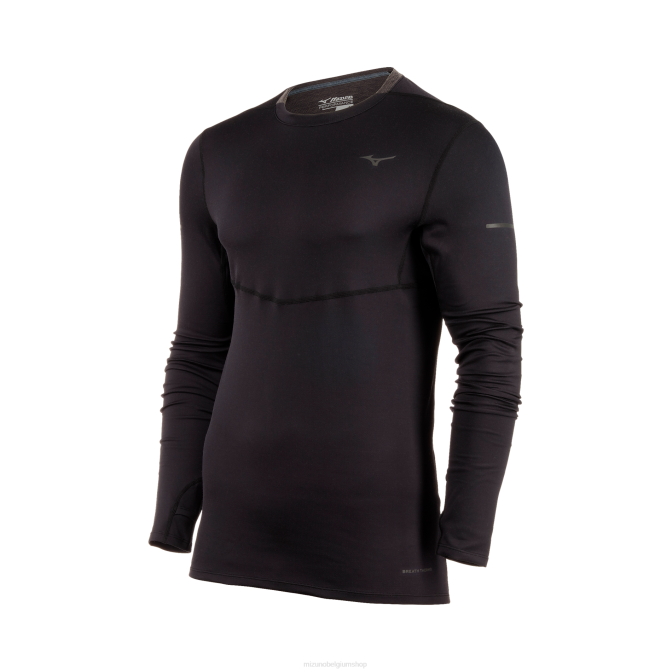 Mizuno adem thermo running lange mouw Heren kleding zwart(9090) VZJP292